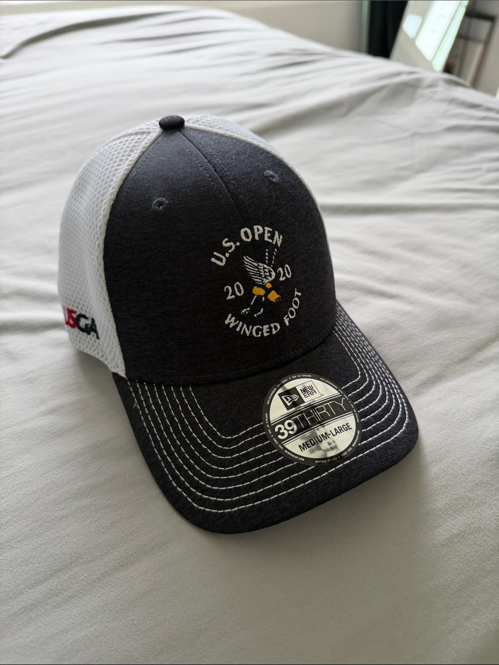 New Era Navy & White U.S. Open Winged Foot 39THIRTY Golf Hat